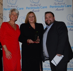 Doreen, Pam and Jonny, Overall Heart of Peninsula Care